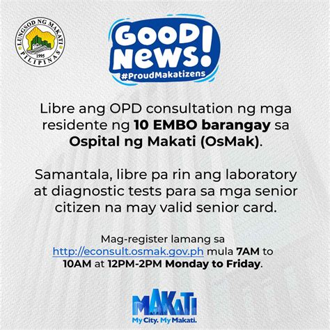 http //econsult.osmak.gov.ph|Ospital ng Makati .